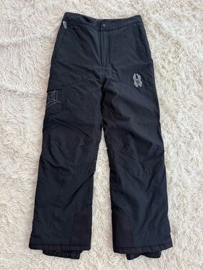 Spyder XT.L 5000mm Black Insulated Ski Snow Pants Cargo Kids Size 18